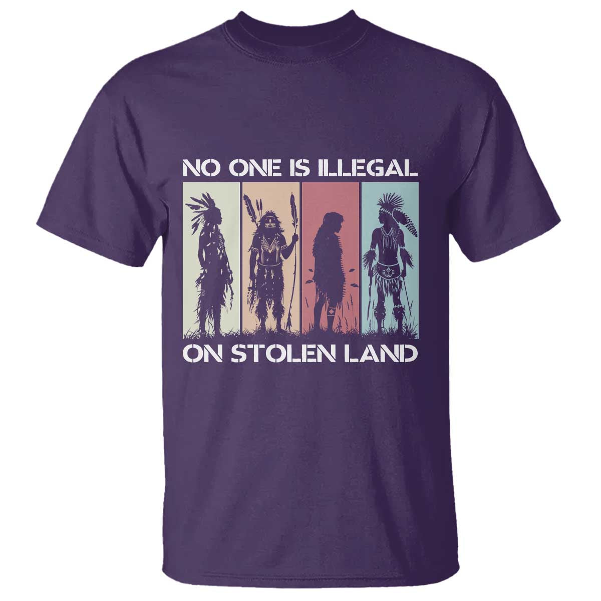 No One is Illegal on Stolen Land T Shirt Native American Indigenous - Wonder Print Shop