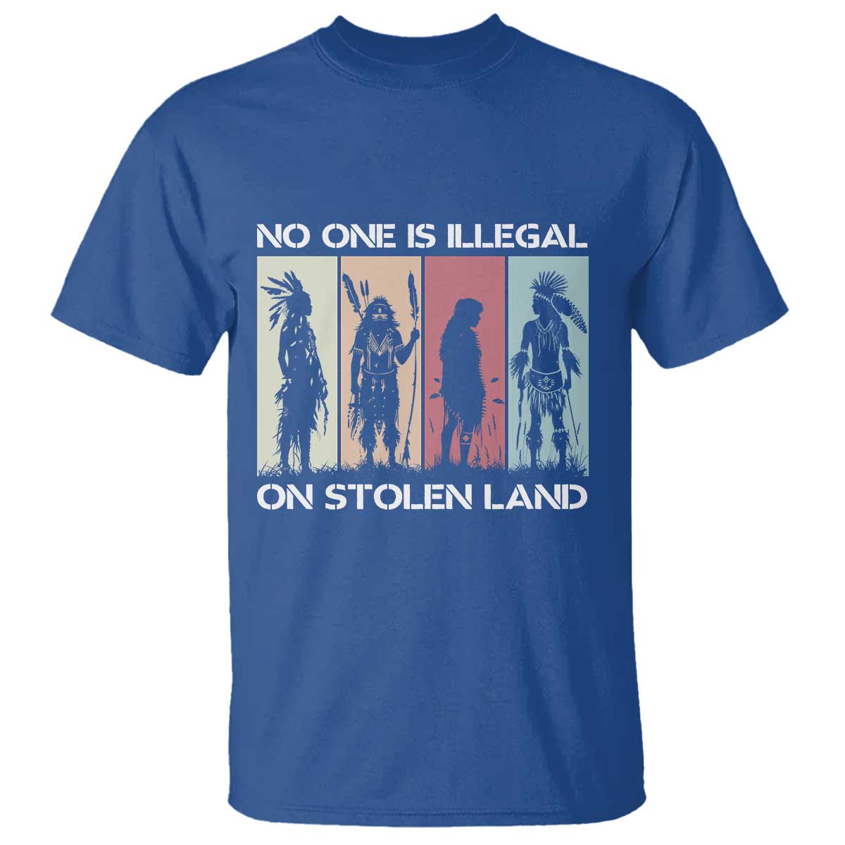 No One is Illegal on Stolen Land T Shirt Native American Indigenous - Wonder Print Shop