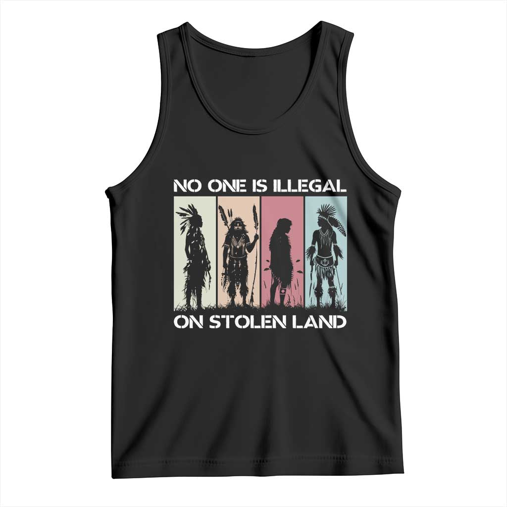 No One is Illegal on Stolen Land Tank Top Native American Indigenous - Wonder Print Shop