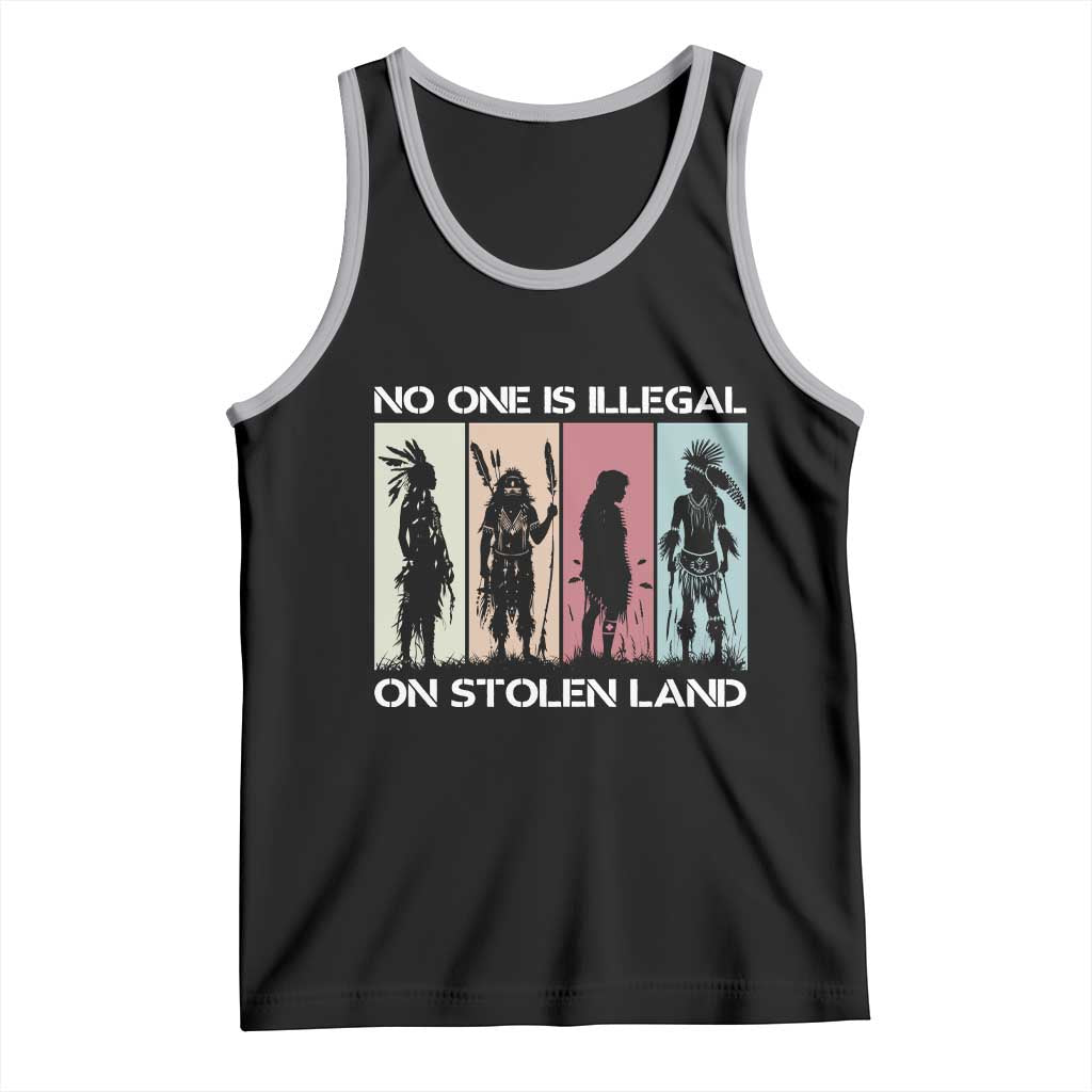 No One is Illegal on Stolen Land Tank Top Native American Indigenous - Wonder Print Shop