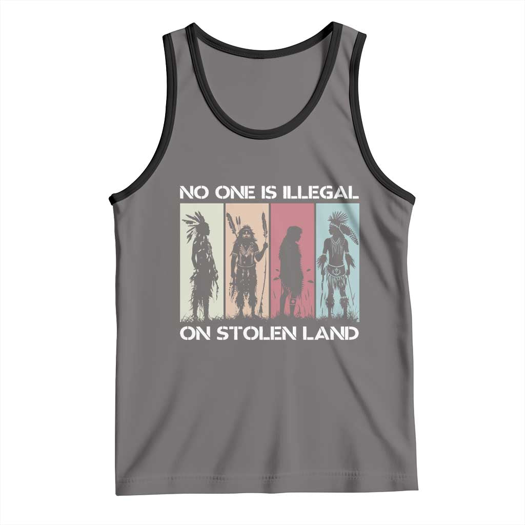 No One is Illegal on Stolen Land Tank Top Native American Indigenous - Wonder Print Shop