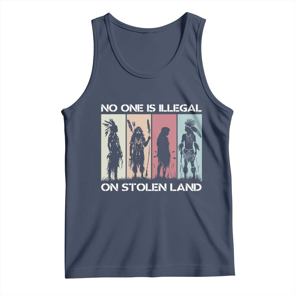 No One is Illegal on Stolen Land Tank Top Native American Indigenous - Wonder Print Shop