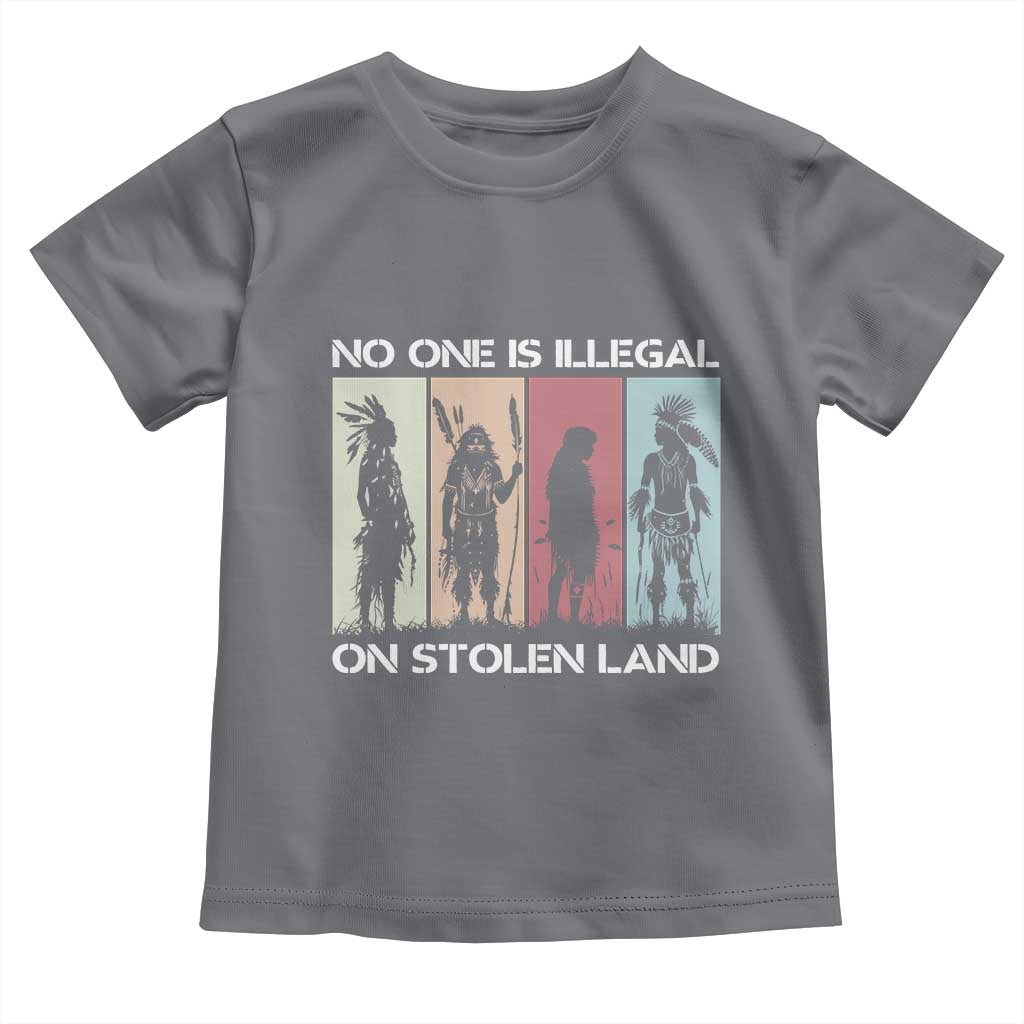 No One is Illegal on Stolen Land Toddler T Shirt Native American Indigenous - Wonder Print Shop