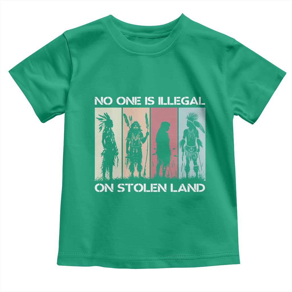 No One is Illegal on Stolen Land Toddler T Shirt Native American Indigenous - Wonder Print Shop