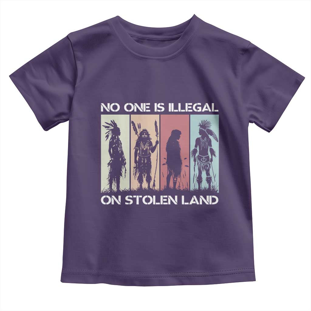No One is Illegal on Stolen Land Toddler T Shirt Native American Indigenous - Wonder Print Shop
