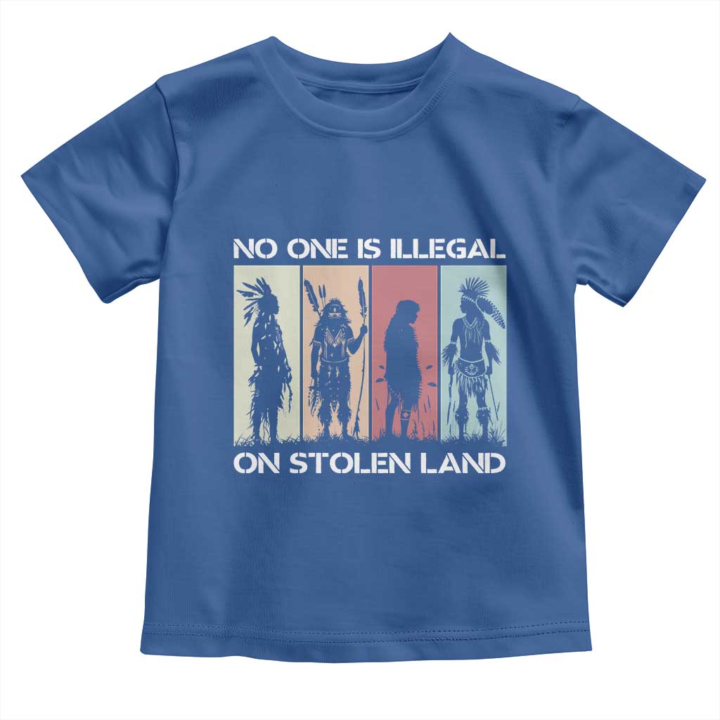 No One is Illegal on Stolen Land Toddler T Shirt Native American Indigenous - Wonder Print Shop