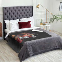 Native American Stop MMIW Throw Blanket I Wear Red For My Sister - Wonder Print Shop