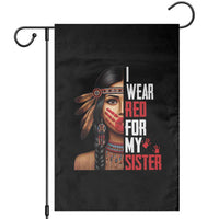 Native American Stop MMIW Garden Flag I Wear Red For My Sister - Wonder Print Shop