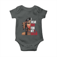 Native American Stop MMIW Baby Onesie I Wear Red For My Sister - Wonder Print Shop