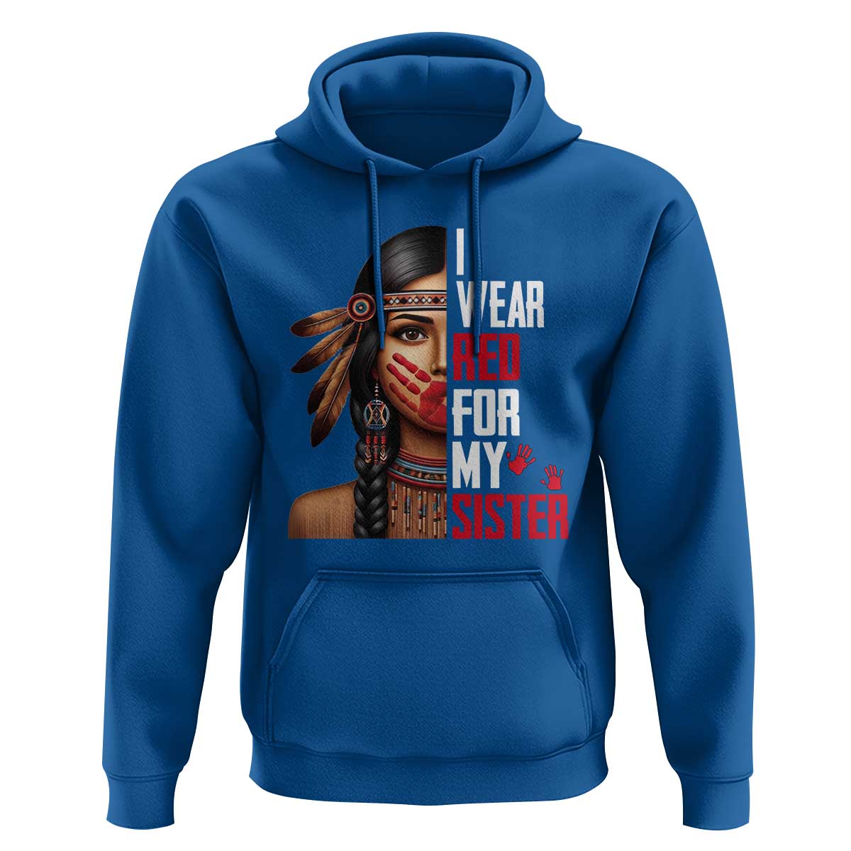 Native American Stop MMIW Hoodie I Wear Red For My Sister - Wonder Print Shop