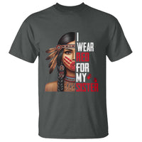 Native American Stop MMIW T Shirt I Wear Red For My Sister - Wonder Print Shop