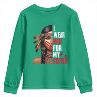 Native American Stop MMIW Youth Sweatshirt I Wear Red For My Sister - Wonder Print Shop