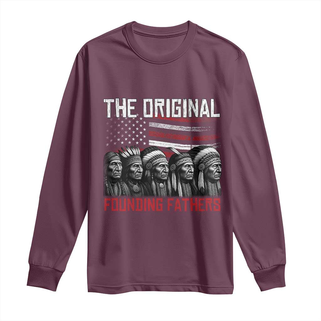 Native American Tribe Long Sleeve Shirt The Original Founding Fathers - Wonder Print Shop