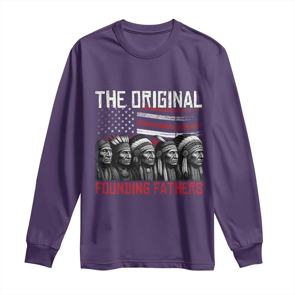 Native American Tribe Long Sleeve Shirt The Original Founding Fathers - Wonder Print Shop