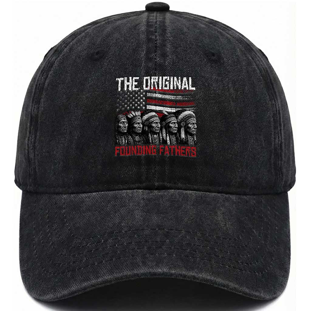 Native American Tribe Washed Cotton Baseball Cap The Original Founding Fathers
