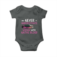 Native American Women Baby Onesie Never Underestimate A Woman With Native Blood - Wonder Print Shop