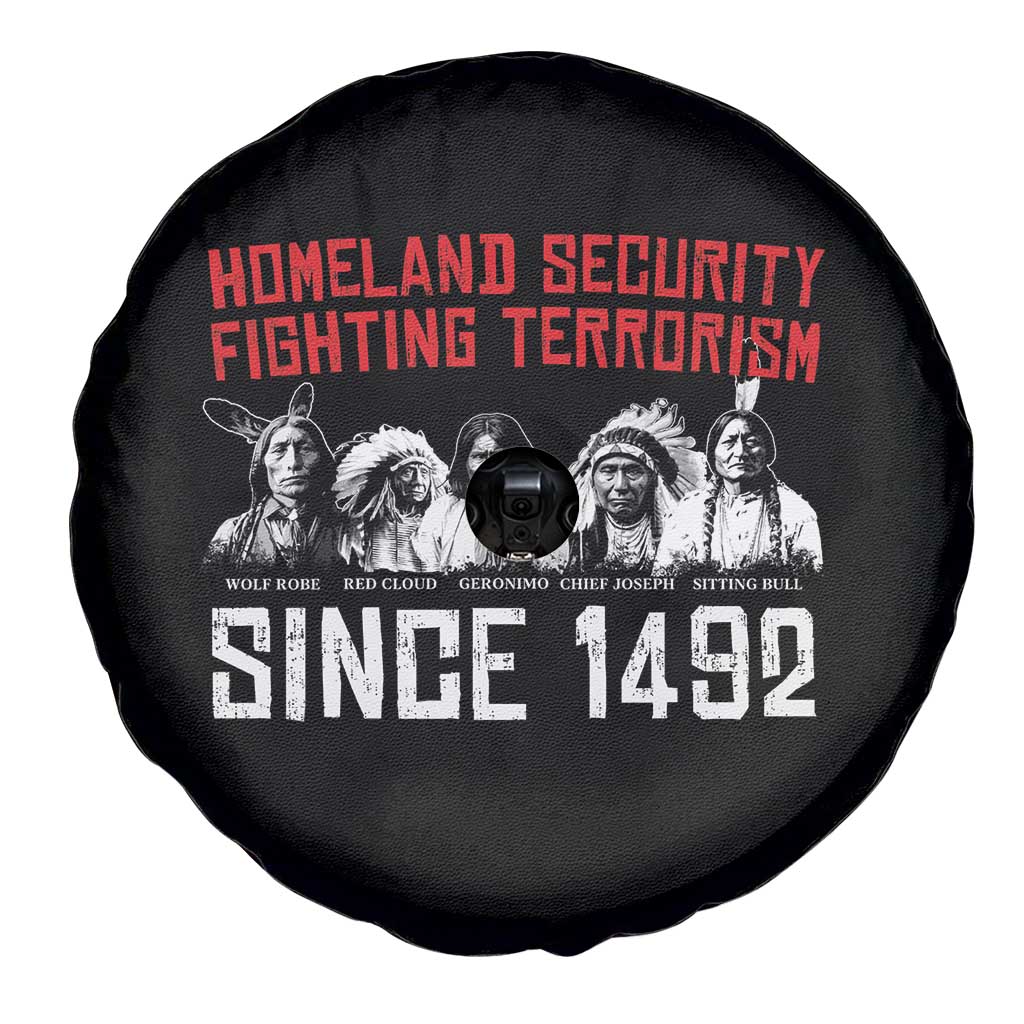 Native American Spare Tire Cover Homeland Security Fighting Terrorism Since 1492 - Wonder Print Shop
