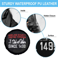 Native American Spare Tire Cover Homeland Security Fighting Terrorism Since 1492 - Wonder Print Shop