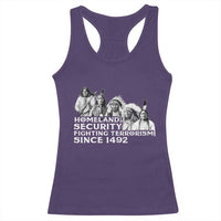 Homeland Security Fighting Terrorism Since 1492 Native American Racerback Tank Top - Wonder Print Shop