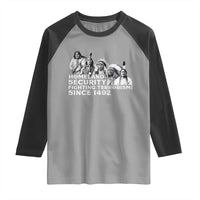 Homeland Security Fighting Terrorism Since 1492 Native American Raglan Shirt - Wonder Print Shop