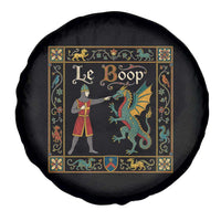 Le Boop Medieval Knight Dragon Fantasy Book Lover Humor Spare Tire Cover