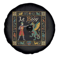 Le Boop Medieval Knight Dragon Fantasy Book Lover Humor Spare Tire Cover