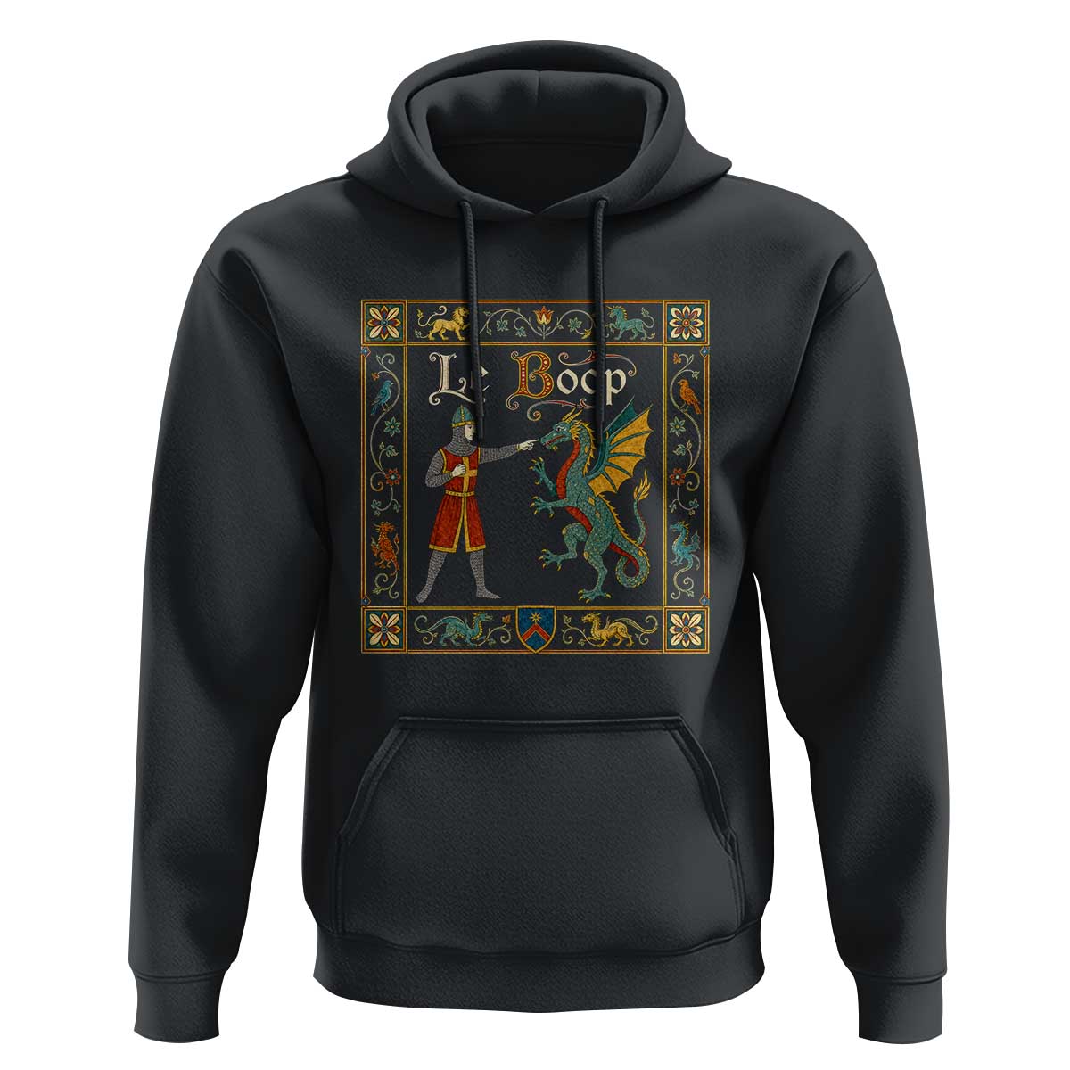 Le Boop Medieval Knight Dragon Fantasy Book Lover Humor Hoodie