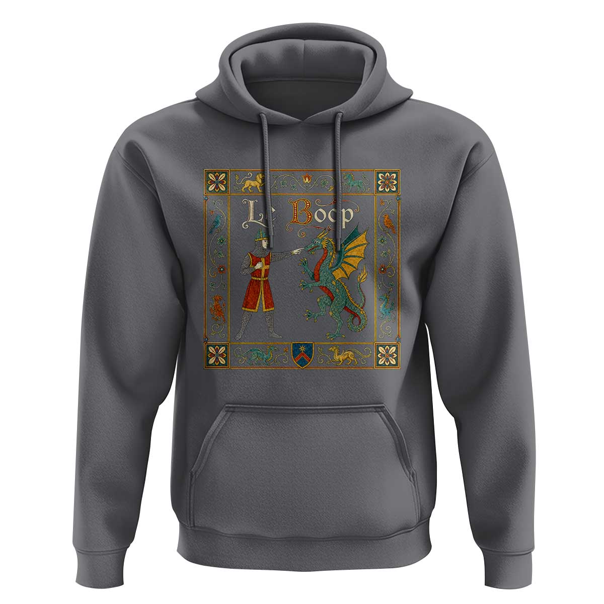 Le Boop Medieval Knight Dragon Fantasy Book Lover Humor Hoodie