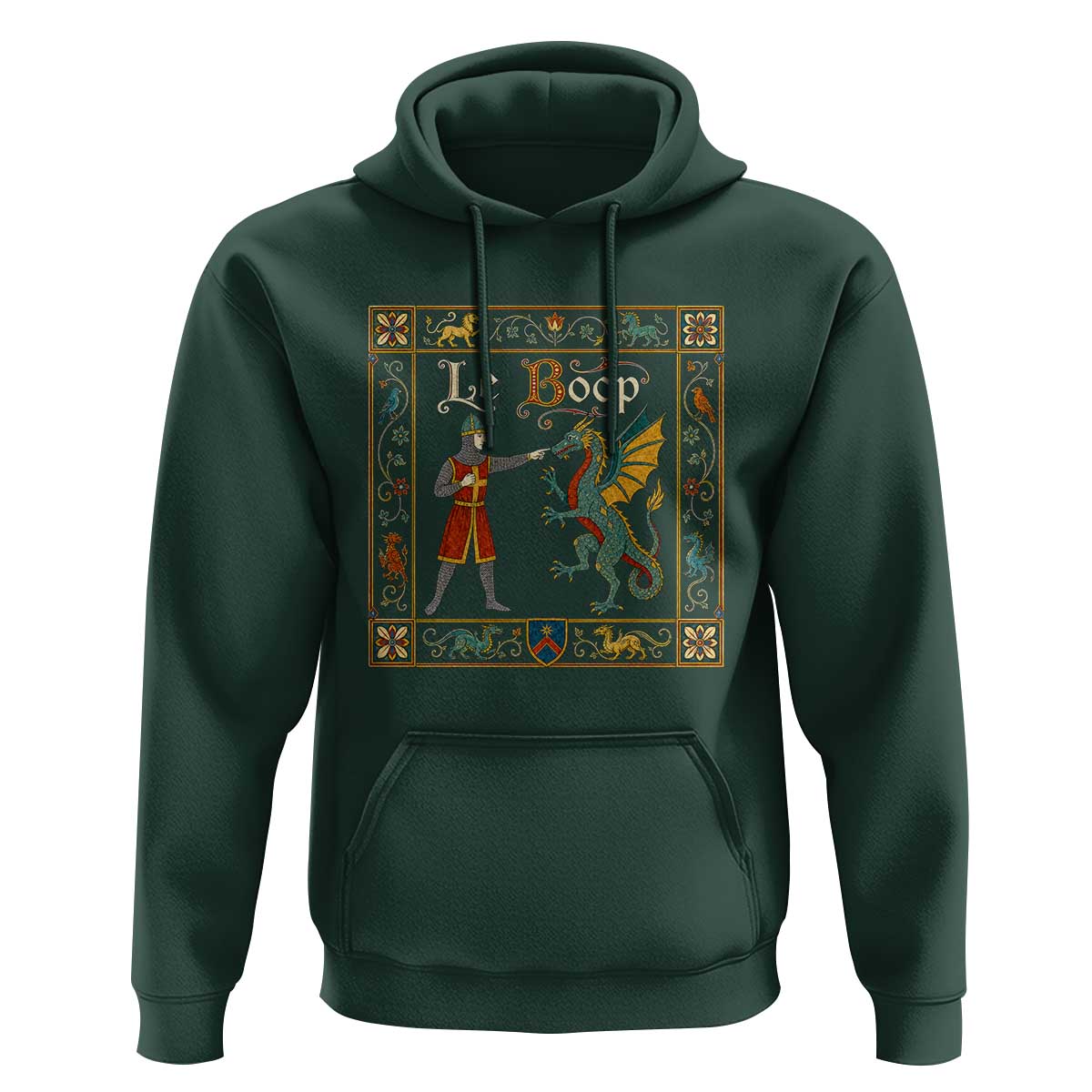 Le Boop Medieval Knight Dragon Fantasy Book Lover Humor Hoodie