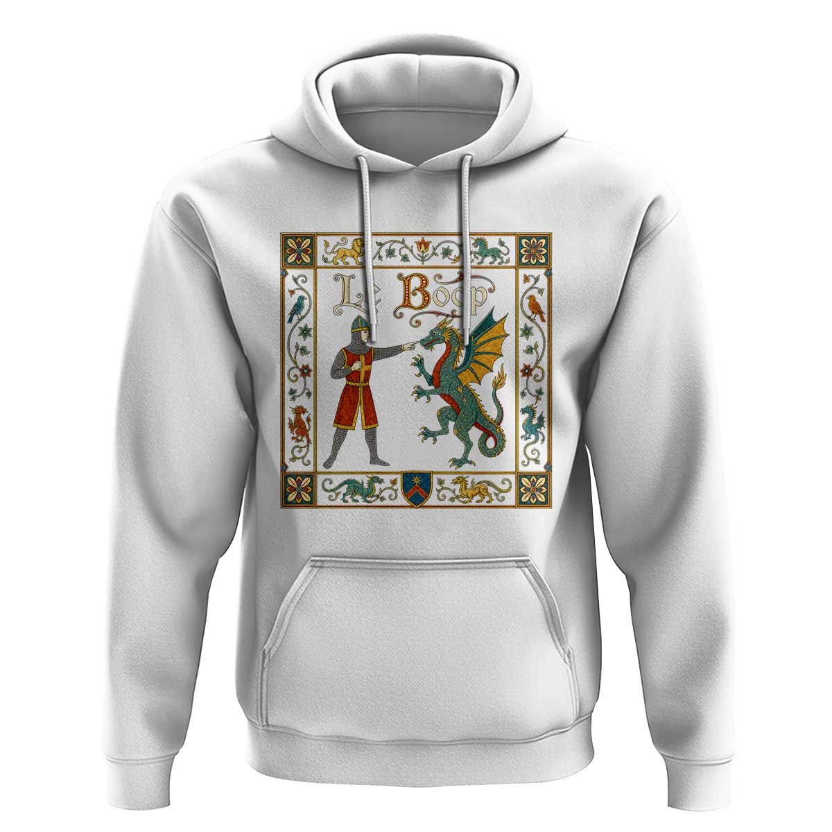 Le Boop Medieval Knight Dragon Fantasy Book Lover Humor Hoodie