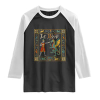 Le Boop Medieval Knight Dragon Fantasy Book Lover Humor Raglan Shirt