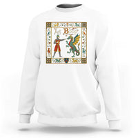 Le Boop Medieval Knight Dragon Fantasy Book Lover Humor Sweatshirt