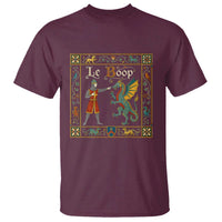 Le Boop Medieval Knight Dragon Fantasy Book Lover Humor T Shirt