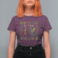 Le Boop Medieval Knight Dragon Fantasy Book Lover Humor T Shirt For Women
