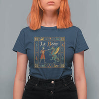 Le Boop Medieval Knight Dragon Fantasy Book Lover Humor T Shirt For Women