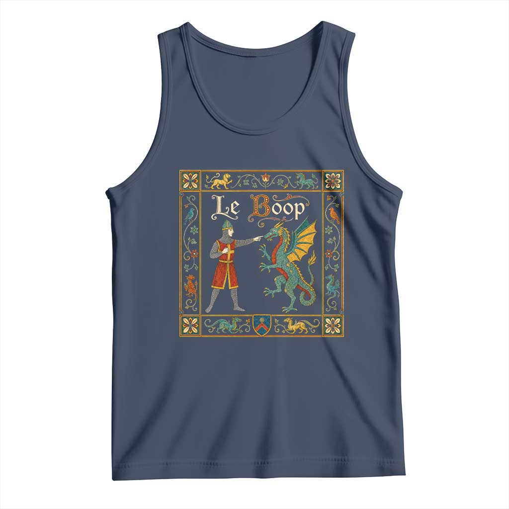 Le Boop Medieval Knight Dragon Fantasy Book Lover Humor Tank Top