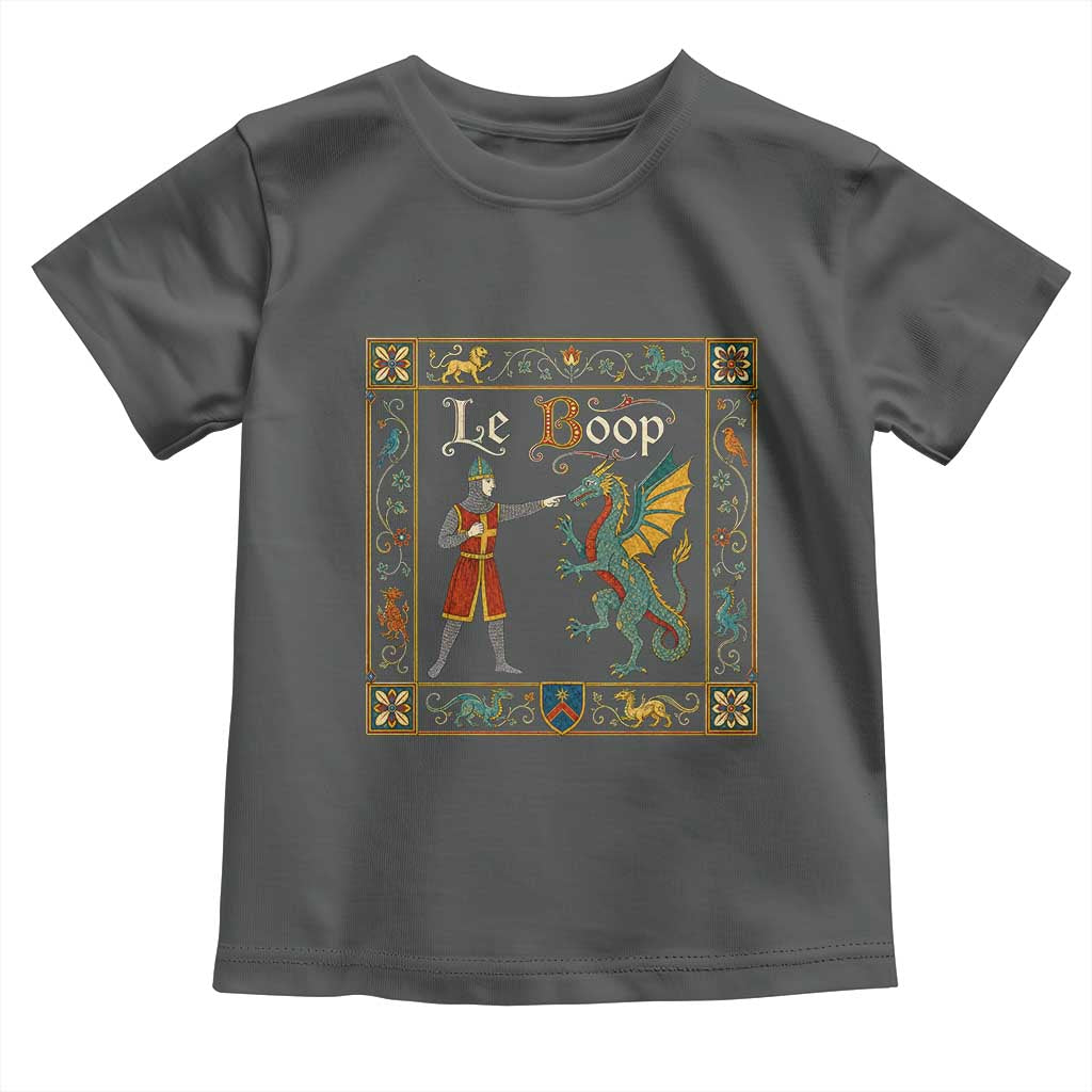 Le Boop Medieval Knight Dragon Fantasy Book Lover Humor Toddler T Shirt
