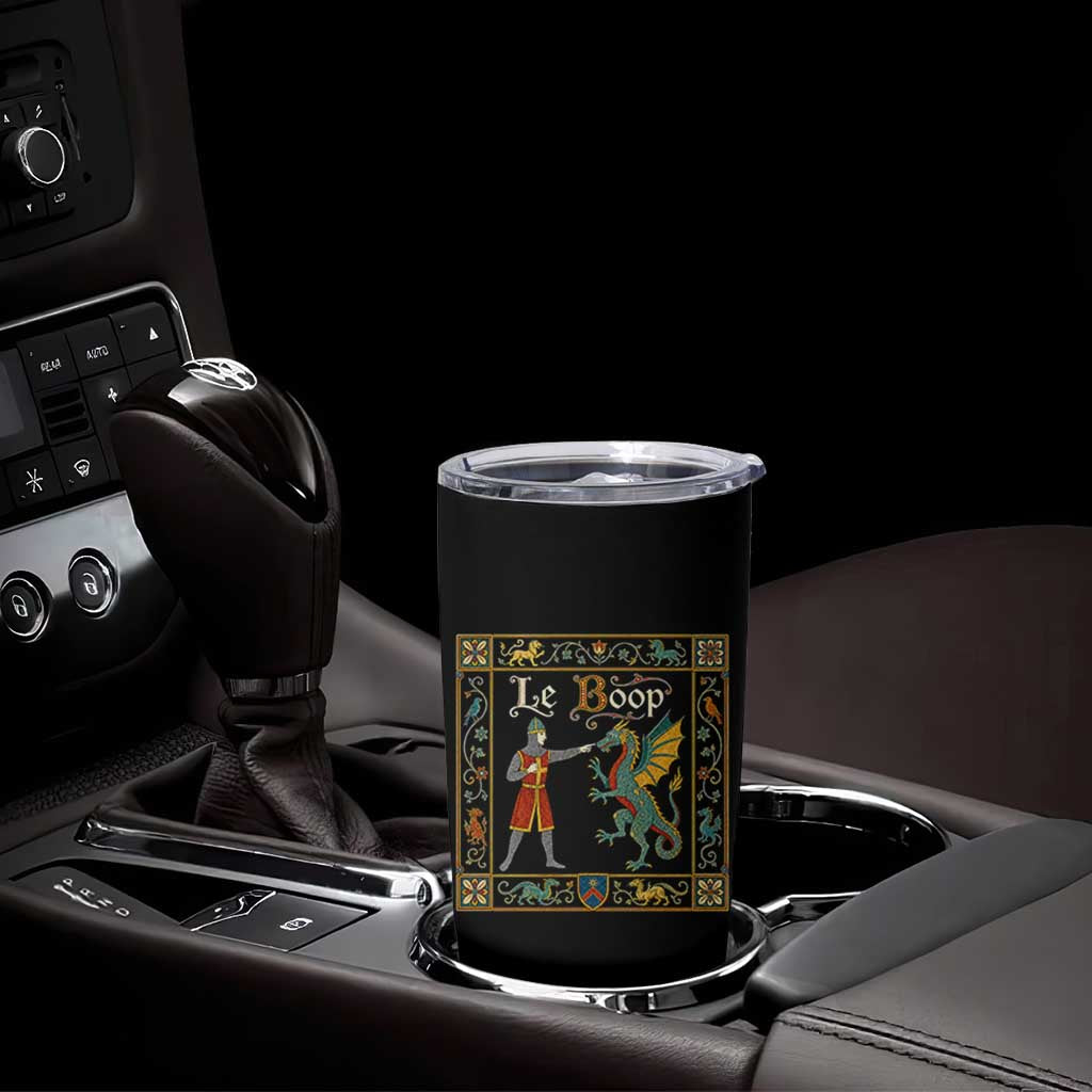Le Boop Medieval Knight Dragon Fantasy Book Lover Humor Tumbler Cup
