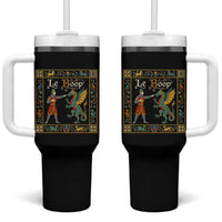 Le Boop Medieval Knight Dragon Fantasy Book Lover Humor Tumbler With Handle