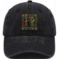 Le Boop Medieval Knight Dragon Fantasy Book Lover Humor Washed Cotton Baseball Cap