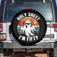 50th Birthday Halloween Ghost Spare Tire Cover Holy Sheet I'm Fifty