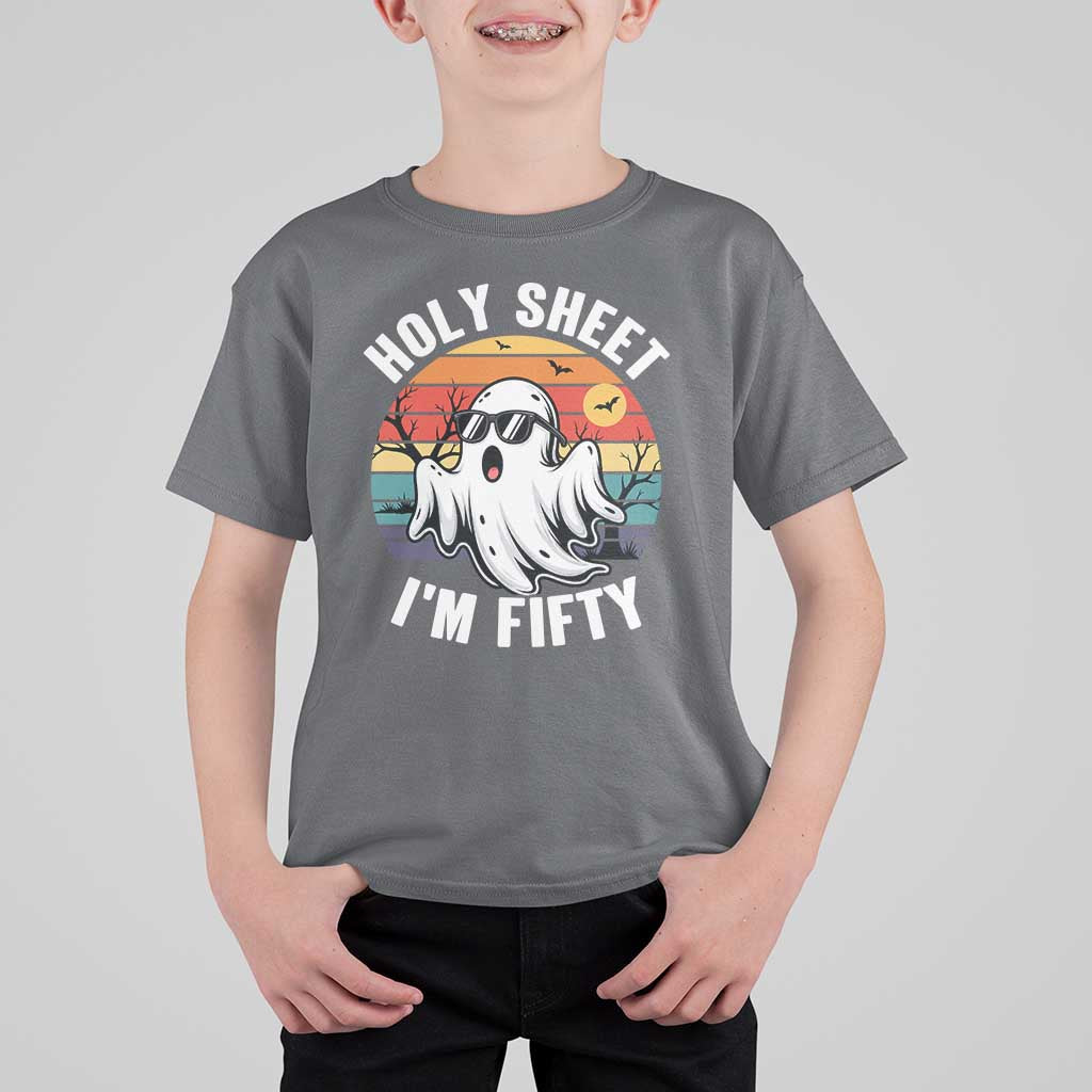 50th Birthday Halloween Ghost T Shirt For Kid Holy Sheet I'm Fifty