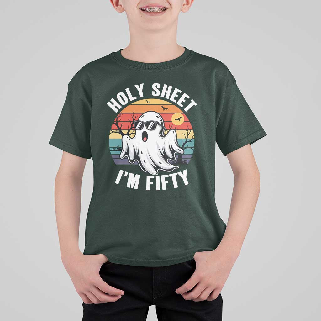 50th Birthday Halloween Ghost T Shirt For Kid Holy Sheet I'm Fifty