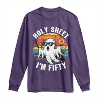 50th Birthday Halloween Ghost Long Sleeve Shirt Holy Sheet I'm Fifty