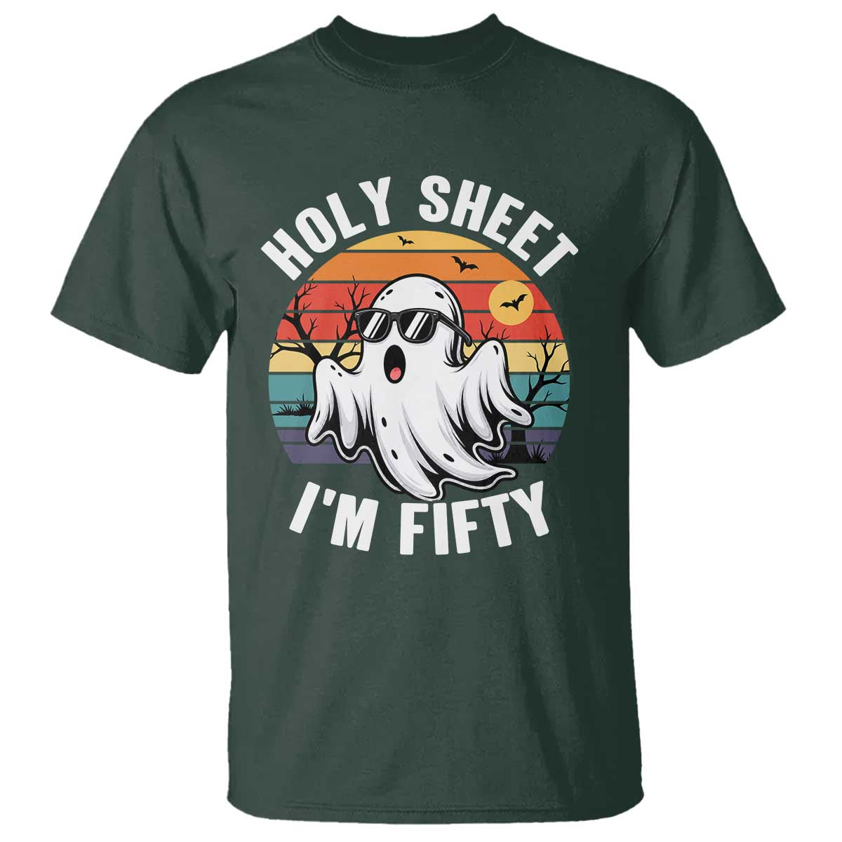 50th Birthday Halloween Ghost T Shirt Holy Sheet I'm Fifty