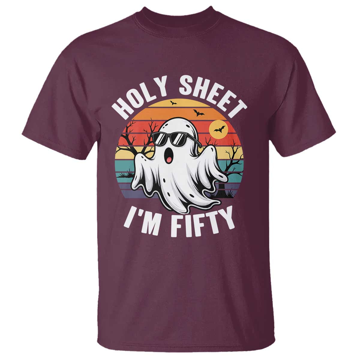 50th Birthday Halloween Ghost T Shirt Holy Sheet I'm Fifty