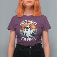 50th Birthday Halloween Ghost T Shirt For Women Holy Sheet I'm Fifty