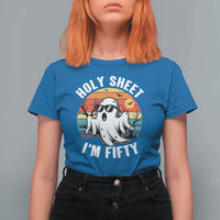 50th Birthday Halloween Ghost T Shirt For Women Holy Sheet I'm Fifty