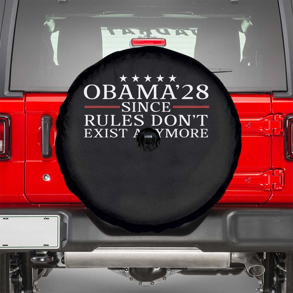 Obama 2028 Since Rules Don't Exist Anymore Spare Tire Cover Funny Political Sarcastic Humor