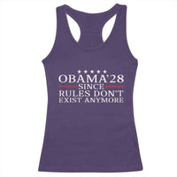 Obama 2028 Since Rules Don't Exist Anymore Racerback Tank Top Funny Political Sarcastic Humor
